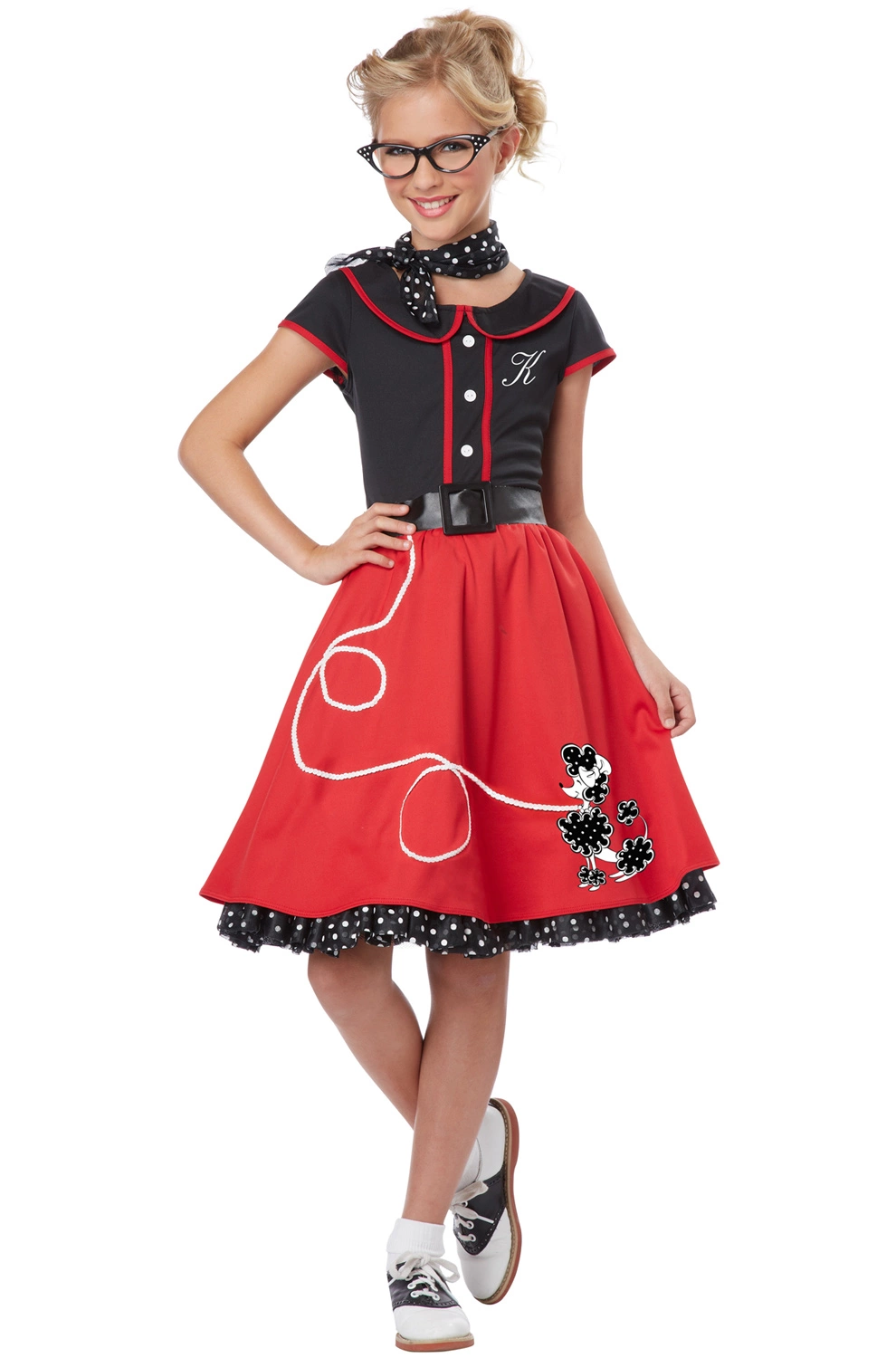 50's Sweetheart Child Costume (Black/Red) 1 50's Sweetheart Child Costume (Black/Red)