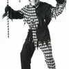 Evil Jester Adult Costume (Black/White)