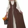 Renaissance Faire Dress Child Costume (Brown)