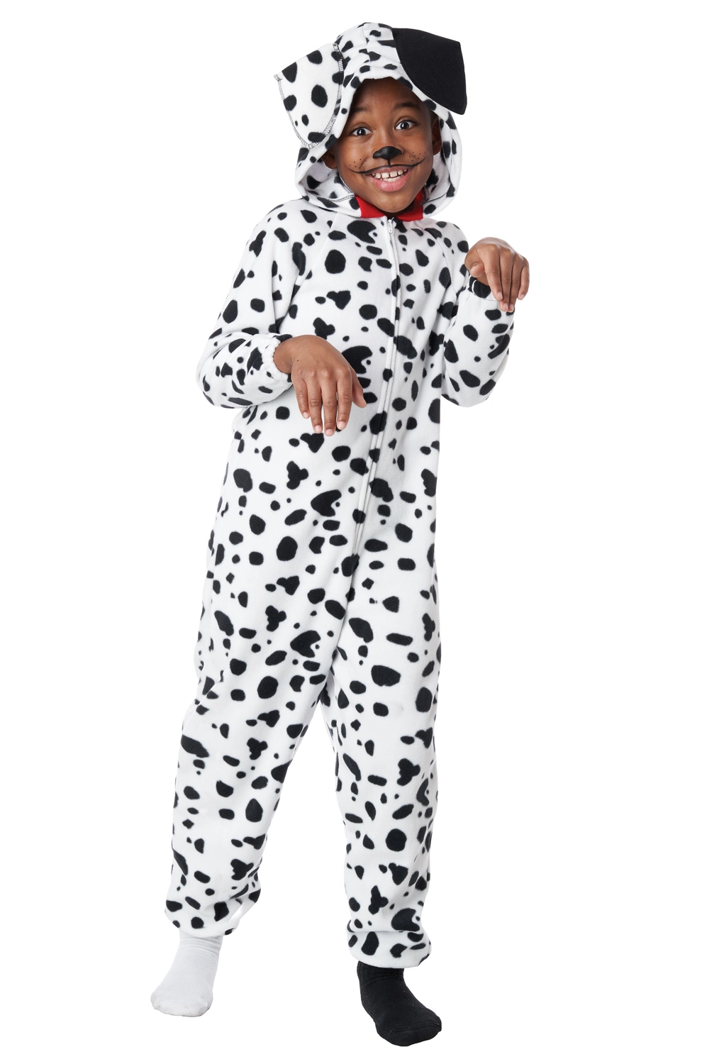 Dalmatian Pup Fleece Jumpsuit Child Costume 1 Dalmatian Pup Fleece Jumpsuit Child Costume