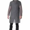 Metallic Knit Chainmail Tunic And Cowl Adult Costume