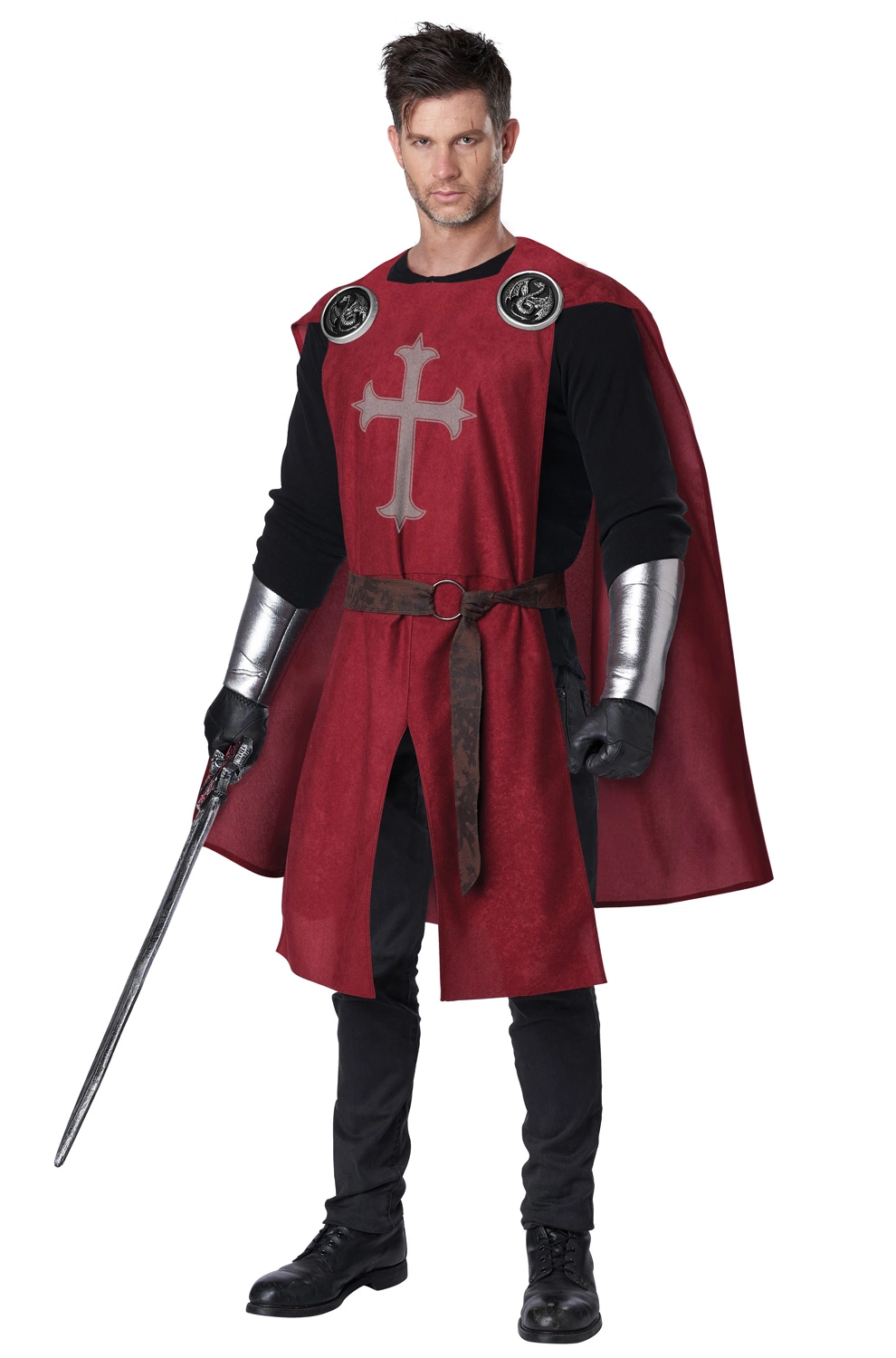 Knight's Surcoat Adult Costume (Red) 1 Knight's Surcoat Adult Costume (Red)