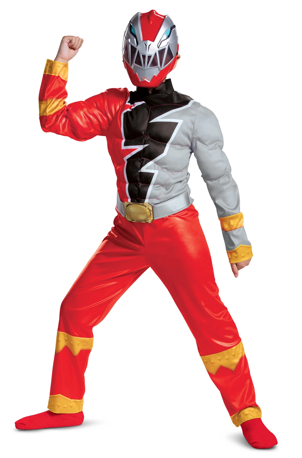 Red Ranger Dino Fury Classic Muscle Child Costume 1 Red Ranger Dino Fury Classic Muscle Child Costume