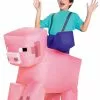 Minecraft Pig Ride-On Inflatable Child Costume