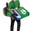 Luigi Kart Inflatable Adult Costume