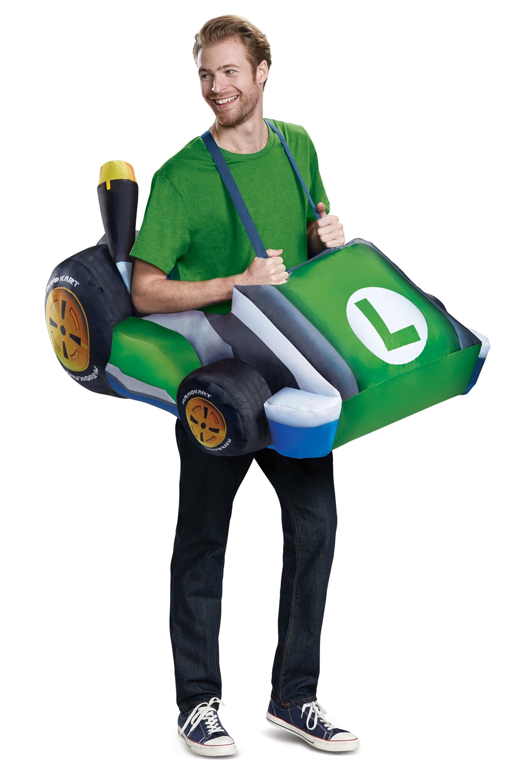 Luigi Kart Inflatable Adult Costume 1 Luigi Kart Inflatable Adult Costume