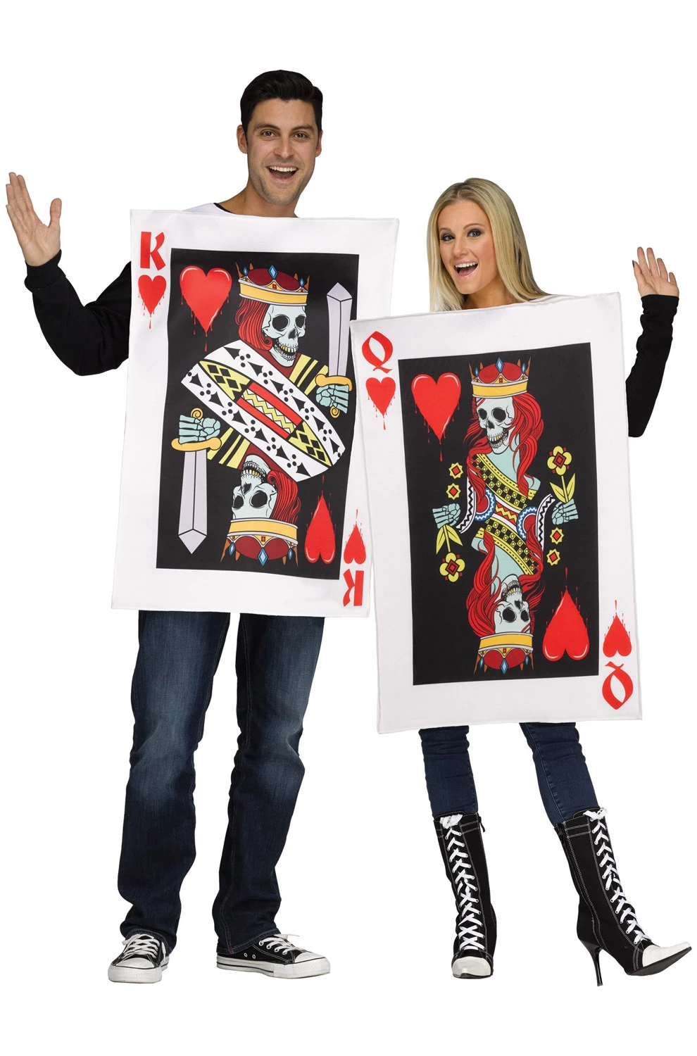 King & Queen Of Hearts Adult Couples Costume 1 King & Queen Of Hearts Adult Couples Costume