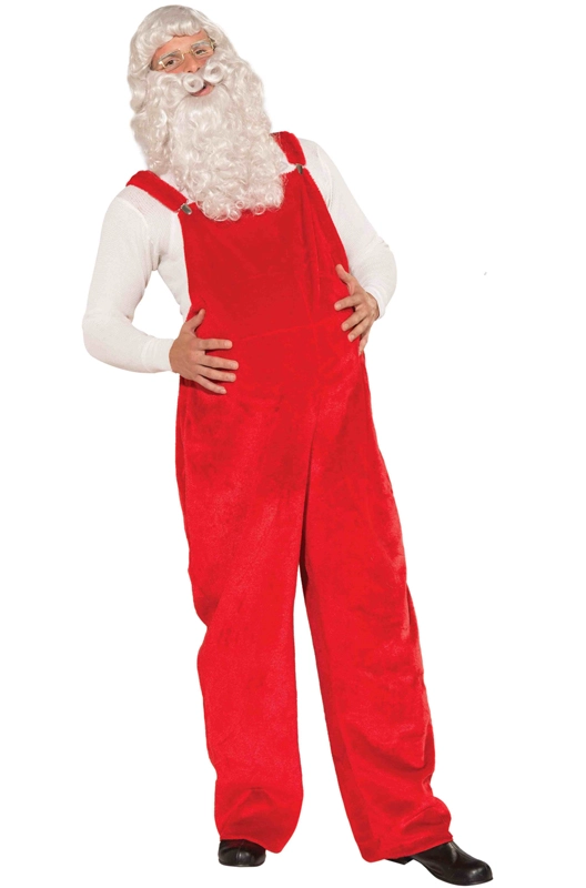 Santa Overalls Adult Costume 1 Santa Overalls Adult Costume