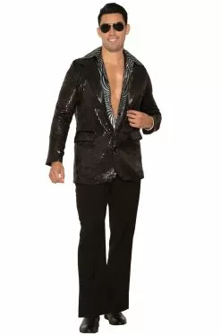 Black Disco Sequin Blazer (Standard)