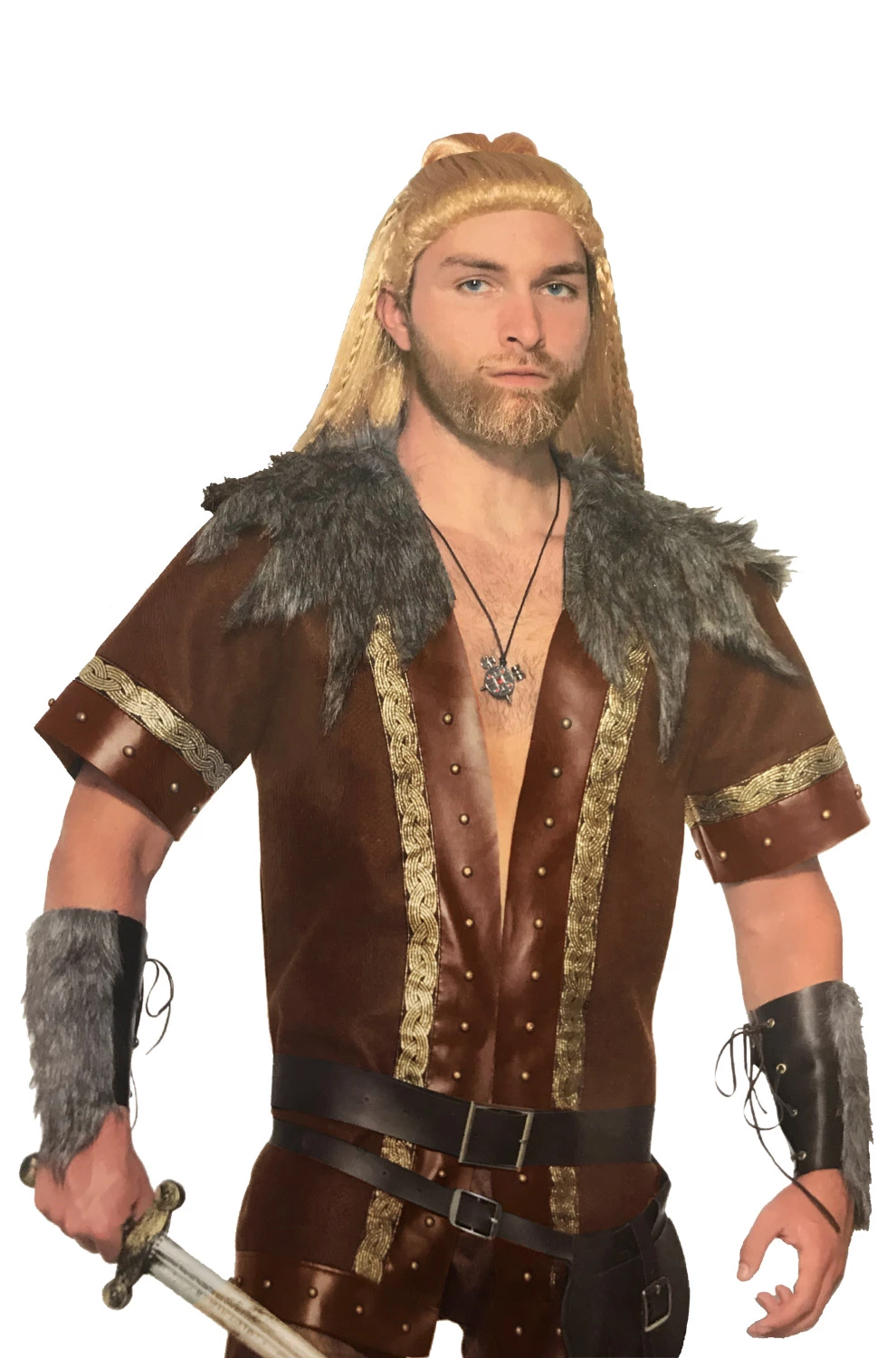 Viking Chieftan Coat Adult Costume 1 Viking Chieftan Coat Adult Costume