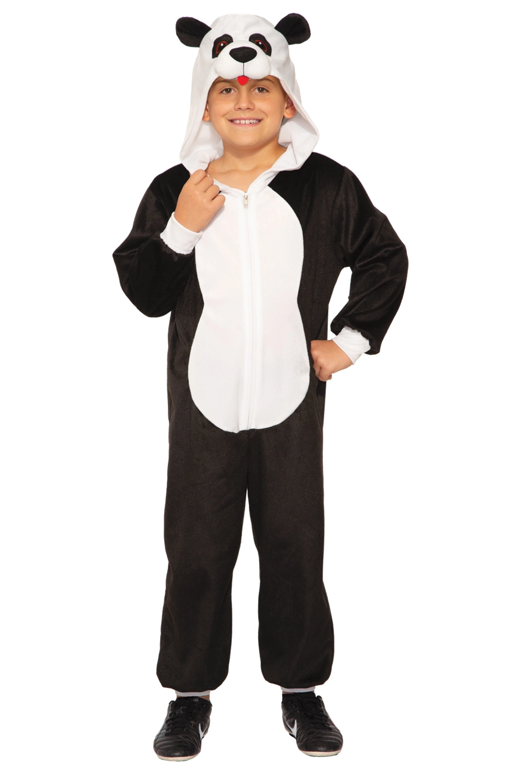 Hooded Panda Jumpsuit Child Costume (Medium) 1 Hooded Panda Jumpsuit Child Costume (Medium)