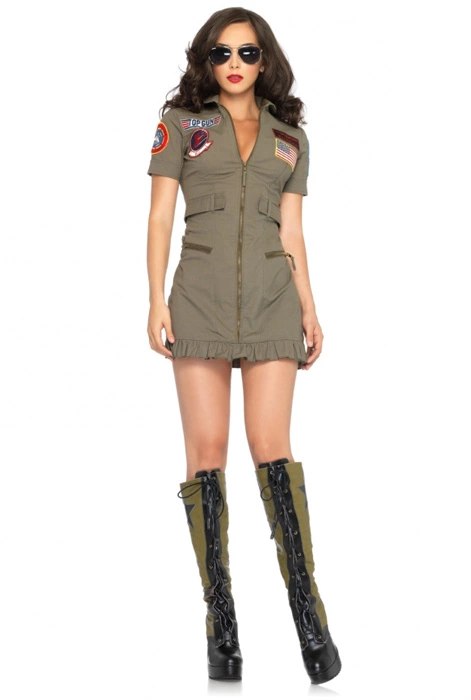 Top Gun Women's Flight Dress Adult Costume 1 Top Gun Women's Flight Dress Adult Costume