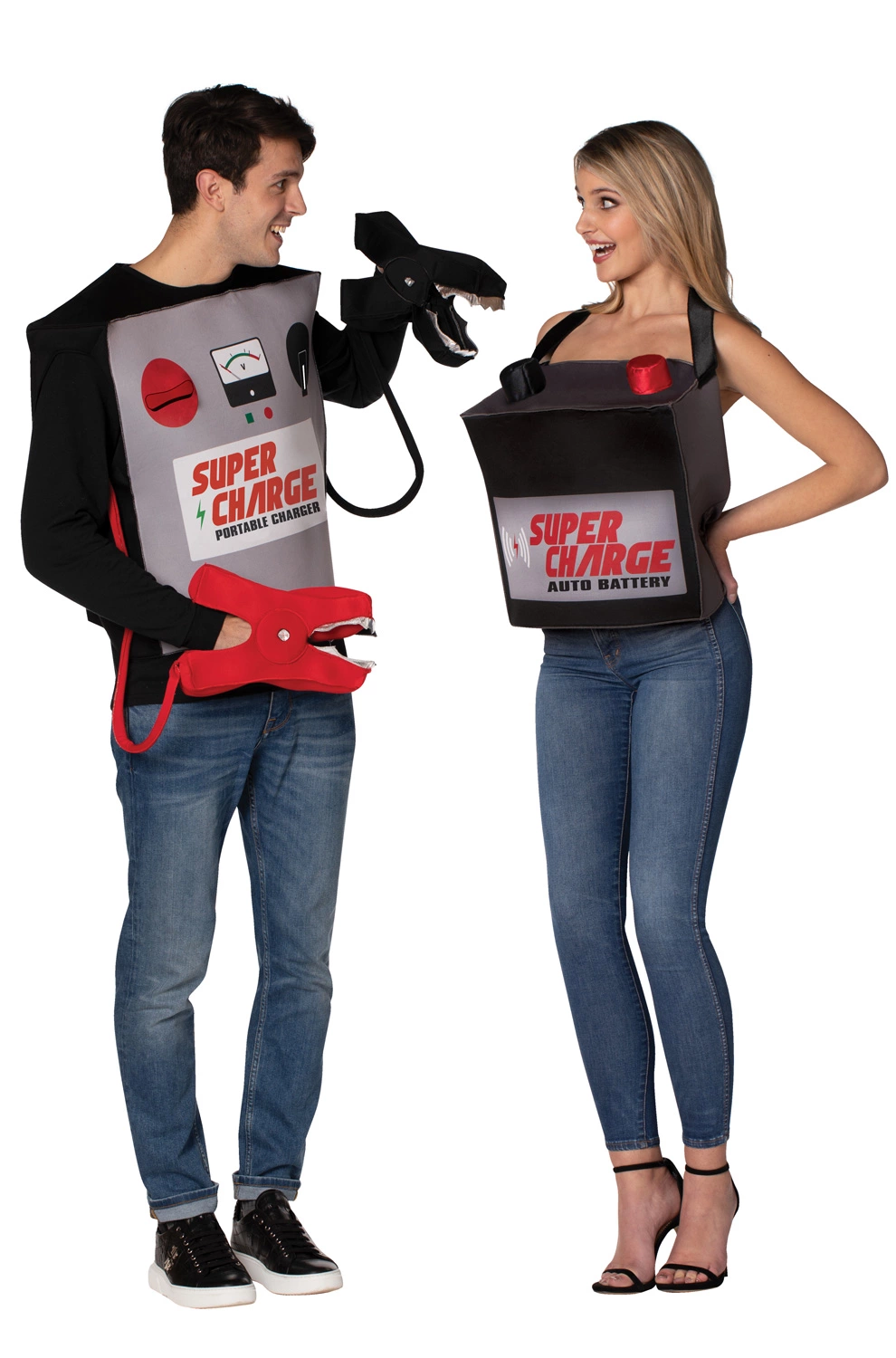 Battery & Jumper Cables Adult Costume (Pair) 1 Battery & Jumper Cables Adult Costume (Pair)