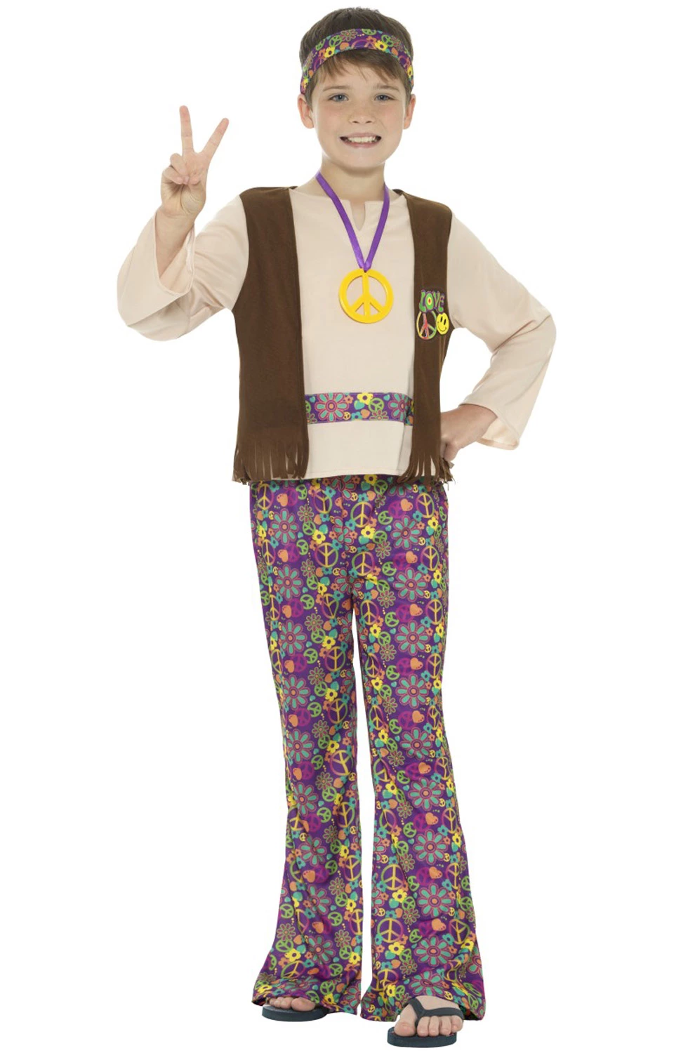 Peace Out Hippie Boy Child Costume 1 Peace Out Hippie Boy Child Costume