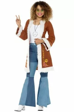 Retro Afghan Coat Adult Costume