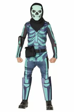 Fortnite Skull Trooper Green Glow Child Costume