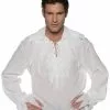 Tattered Pirate Shirt White Adult Costume