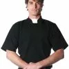 Short Sleeve Priest Shirt Adult Costume Top